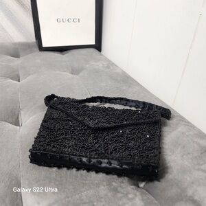 Vintage Black handmade beaded bag